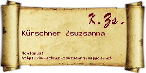 Kürschner Zsuzsanna névjegykártya
